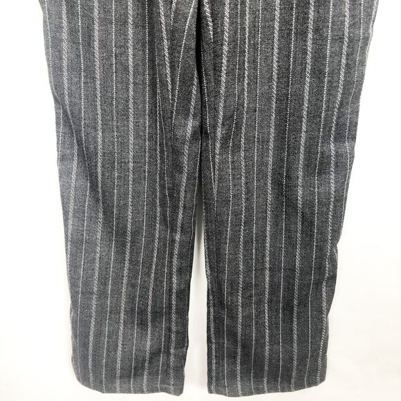 Black Pine Striped Charcoal Overalls S - Picture 5 of 12